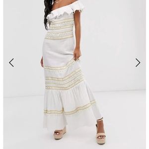 LIKE-NEW Shell and Mirror embroidered Maxi Sundress